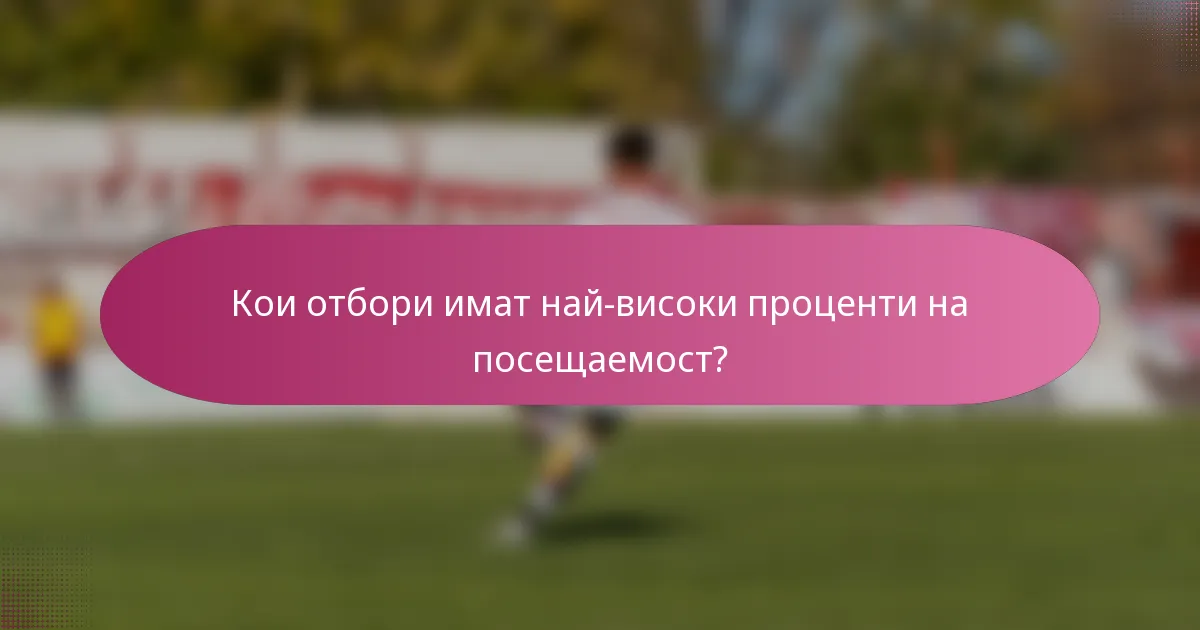 Кои отбори имат най-високи проценти на посещаемост?