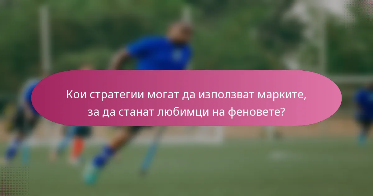 Кои стратегии могат да използват марките, за да станат любимци на феновете?